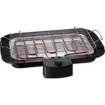 Bastilipo BBQ-2000 BBQ-2000 Elektrische Grillkohle für Tische, 2.000 W, Leistung und Grillrost 47 x 35 cm, rauchfreie Kohle, leicht zu reinigen, 2 Höhen und Fettauffangschale, Schwarz