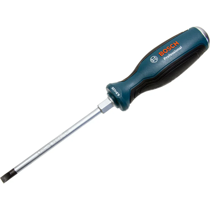 Bosch Professional SL6.5 x 125 mm Schraubendreher (Schlitz, durchgehende Stahlklinge, Stahlkappe und Sechskantansatz) – Bild 1