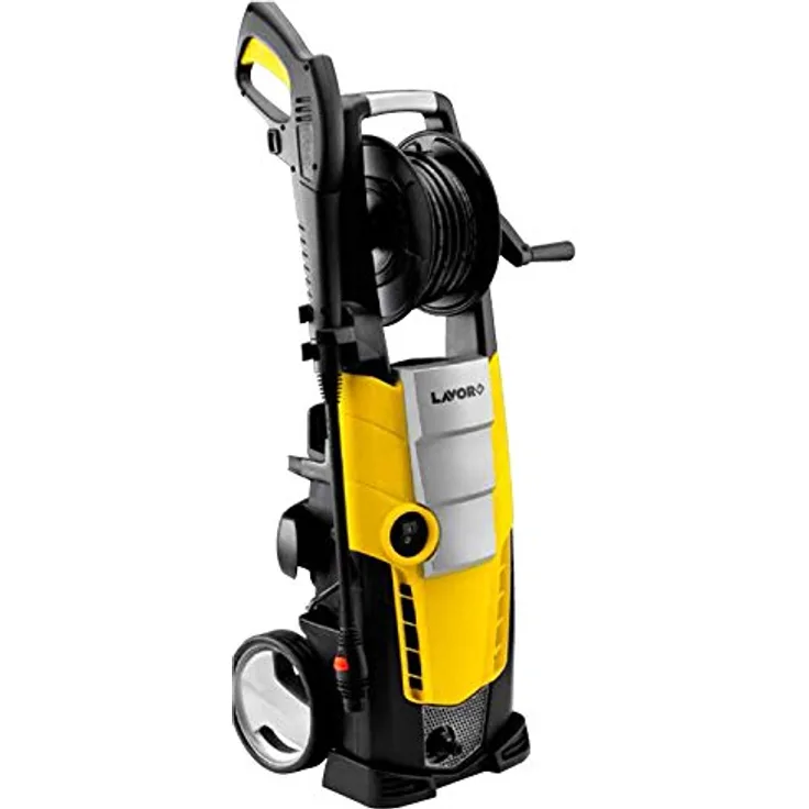 Lavor 0.0160.0160 Galaxy Kit Kaltwasser-Hochdruckreiniger 160 bar Arbeitsdruck inklusiv verschiedener Zubehöraufsätze Lieferleistung 480 L-H mit Rollen, 2500 W, Gelb