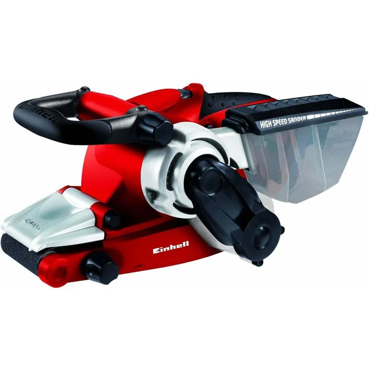 Einhell Bandschleifer TE-BS 8540 E (850 W, Schleiffläche 75x140 mm, Drehzahl-Elektronik, präziser Bandlauf, Staubabsaugung, werkzeugloser Schleifbandwechsel, Softgrip, inkl. 1x P80 Schleifband) – Bild 1