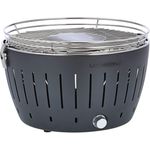 LotusGrill Standard Holzkohlegrill Anthrazitgrau G-AN-34P (Ø 32cm) mit USB Anschluss