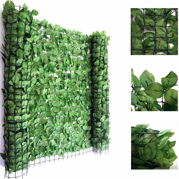 Balkonsichtschutz Buchenhecke, Windschutz Verkleidung für Terrasse Zaun ~ 300x100cm