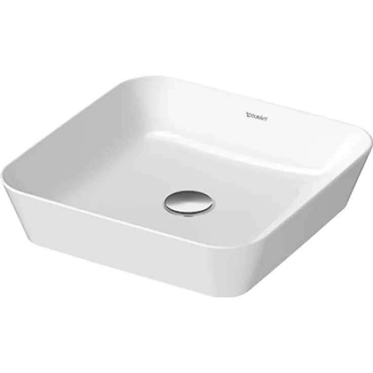 Duravit Cape Cod Aufsatzbecken, 430x430 mm, ohne Hahnlochbank, ohne Überlauf, Farbe: Innenfarbe Weiß, Außenfarbe Weiß - 2340430000