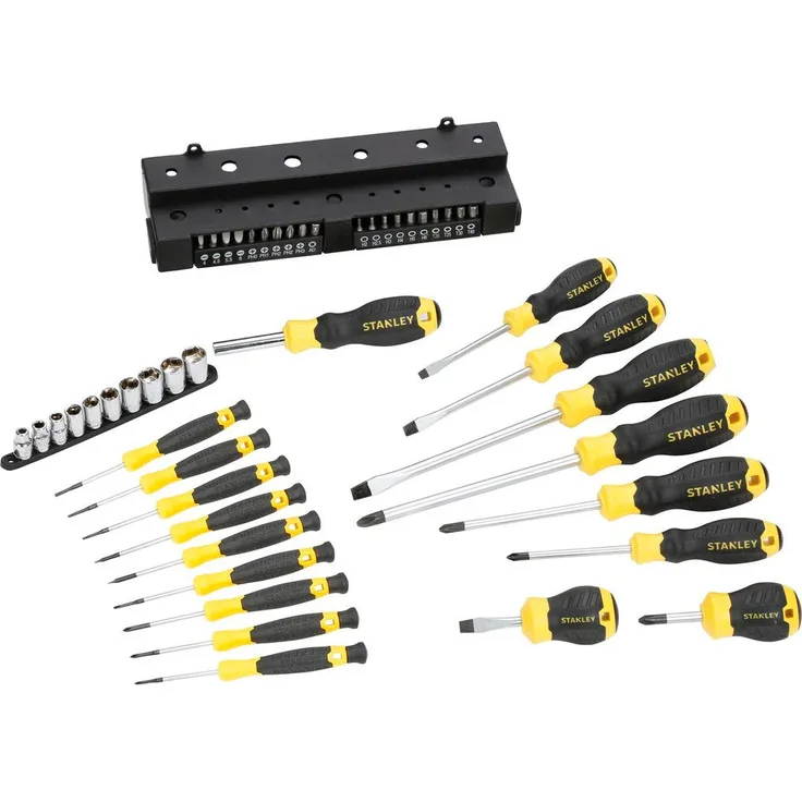 Stanley Tools ZSTA-0-62-146 Schraubendreher- und Steckschlüssel-Set, 47 Stück im Rack