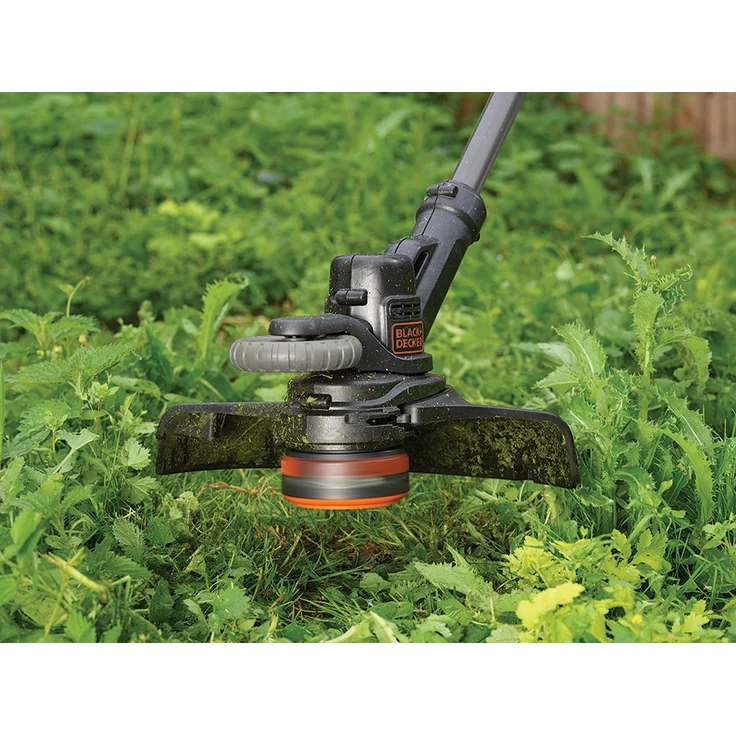 Black+Decker Akku-Rasentrimmer (18V 2,0Ah, 28 cm Schnittbreite, Powercommand Easy Feed, inkl. Akku und Ladegerät) STC1820EPC – Bild 5