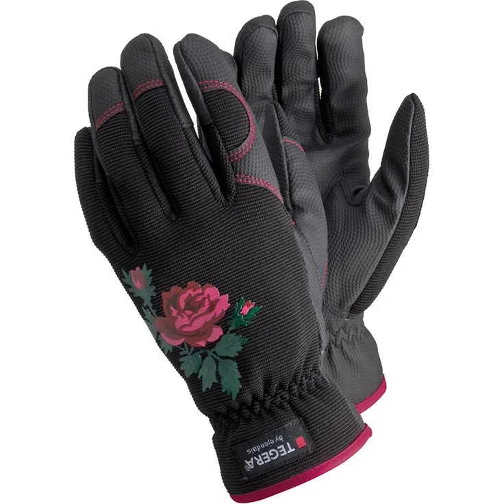 Ejendals Handschuh Tegera 90030 aus Synthetikleder, Größe 8, 1 Stück, schwarz / pink, 90030-8