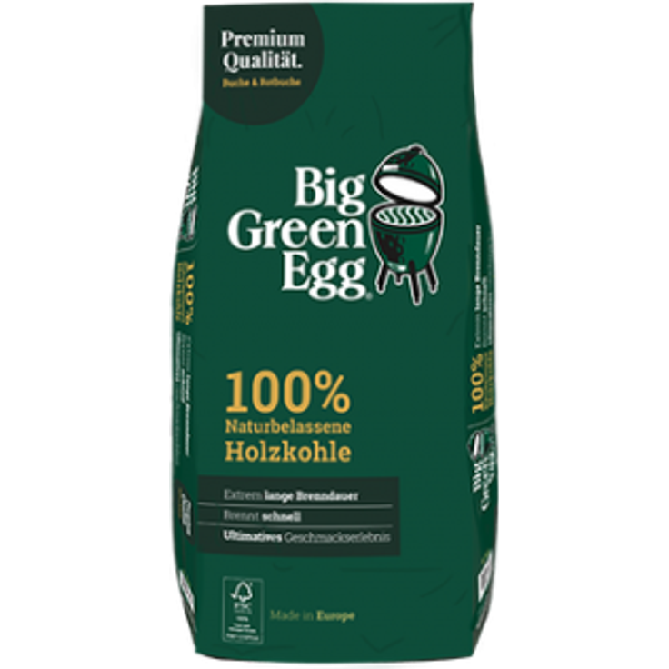 BIG GREEN EGG Holzkohle Buche + Rotbuche naturbelassen 4,5kg