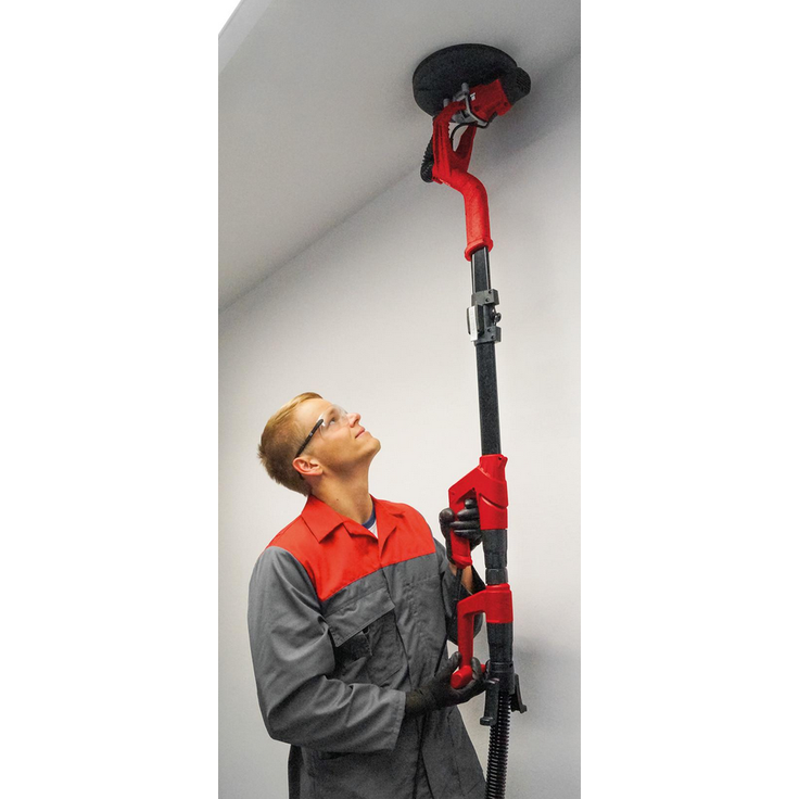 Einhell Trockenbauschleifer TC-DW 225 (600 W, max. 1500 min.-1 Leerlaufdrehzahl, 225 mm Schleifscheibendurchmesser, Teleskopstiel, Schleifteller mit Klett, inkl. 6 Schleifscheiben) – Bild 6