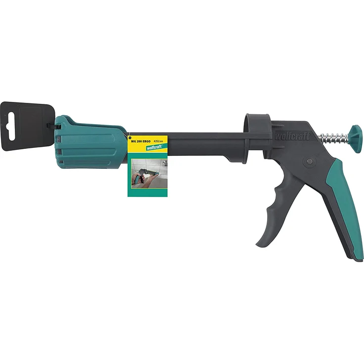 wolfcraft 1 MG 200 ERGO mechanische Kartuschenpresse 4352000, Ergonomische Kartuschenpistole mit gummiertem Handgriff und drehbarer Griffhülse, Für 310 ml Kartuschen geeignet – Bild 2