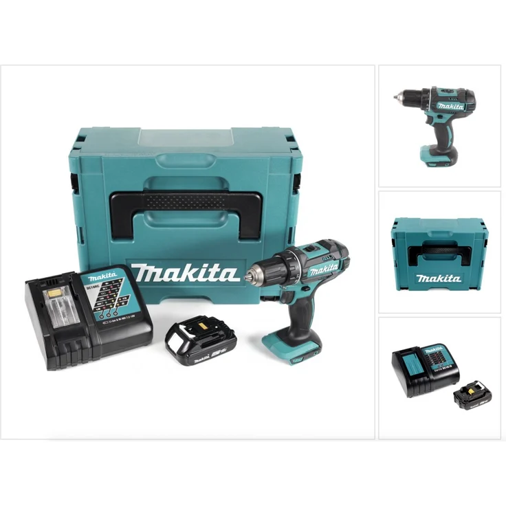 Makita DDF482RY1J (1 x 2,0 Ah) mit Ladegerät im Makpac – Bild 1