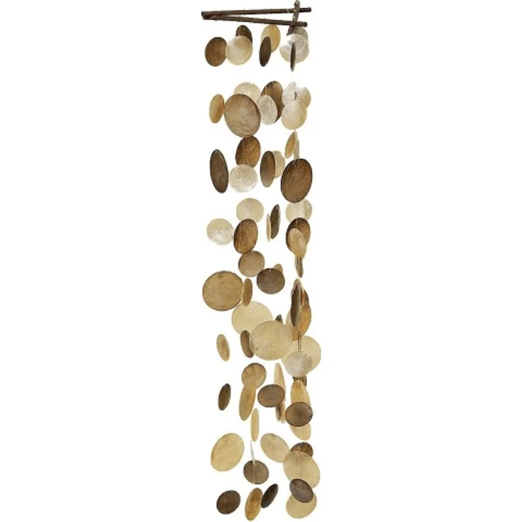 Windspiel Capiz-Muscheln 100 cm lang in Braun