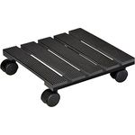 WAGNER Pflanzenroller WPC 29 x 29 cm I Pflanzenroller & Blumenroller für Außenbereich + Innenbereich, anthrazit I Kübelroller aus WPC (Wood Plastic Composite) I Tragkraft 60 kg ? 20050001