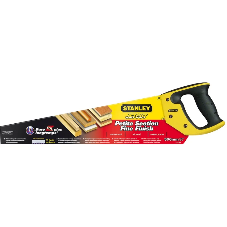 Stanley JetCut Handsäge fein (500 mm Länge, 11 Zähne-Inch, Bi-Material, Hardpoint-Verzahnung, 45°-90°-Anschlag) 2-15-599 – Bild 2