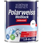 Schöner Wohnen - SCHÖNER WOHNEN FARBE Lack Polarweiss Weisslack, seidenmatt, 750 ml, weiß - weiß