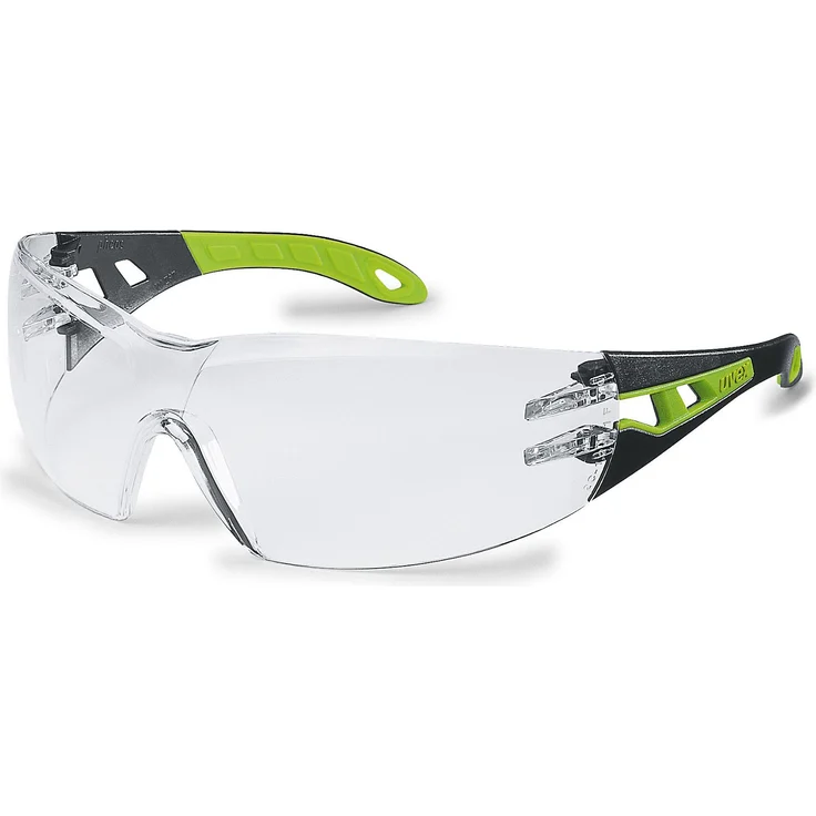 Uvex Pheos Schutzbrille - Supravision Excellence - Transparent-Schwarz-Grün – Bild 1