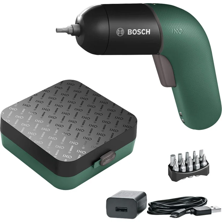 Bosch IXO VI Akkuschrauber (grün, integrierter Akku mit Mikro-USB-Lader, variable Drehzahlregelung, in Aufbewahrungsbox) – Bild 2