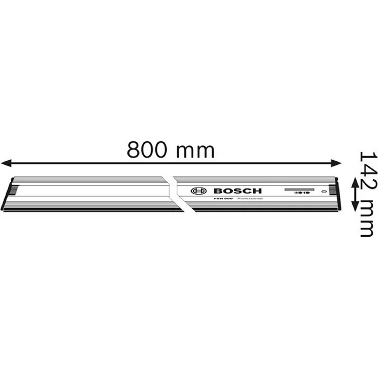 Bosch Professional Führungsschiene FSN 800 (800 mm Länge, kompatibel mit allen Bosch Professional GKS Kreissägen, GKS G, GKT Tauchsägen sowie bestimmten GST Stichsägen und GOF Professional Fräsen) – Bild 2