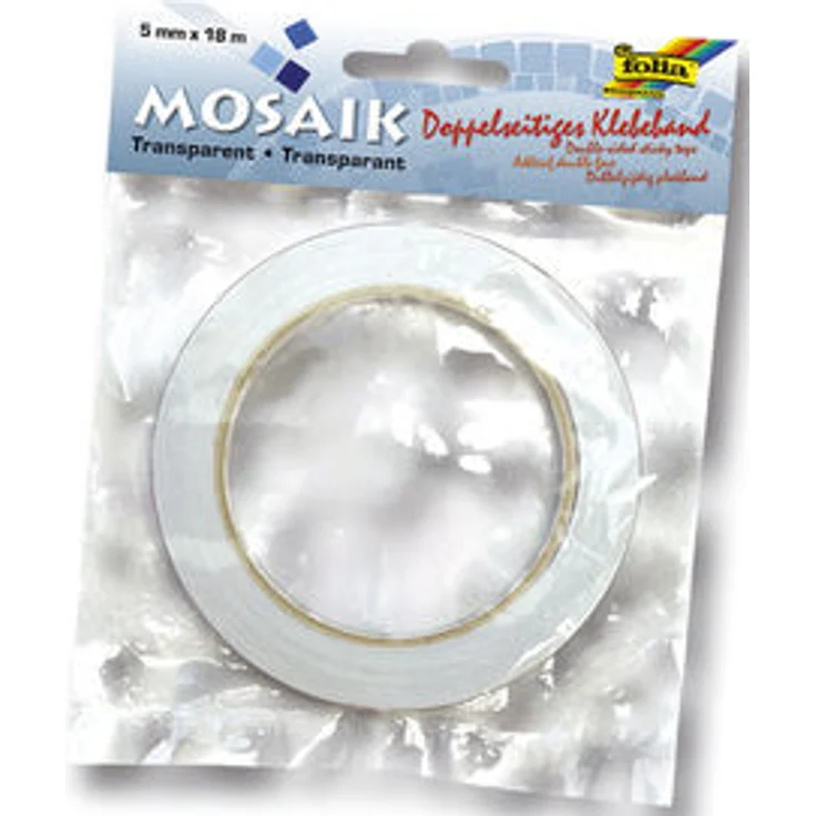 folia Doppelklebeband 5mm x 18m transparent FOLIA 55022  5mm 18m