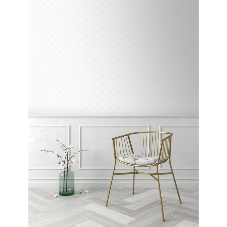 Superfresco Easy - Ecailles Gatsby - Weiß - 10m x 52cm