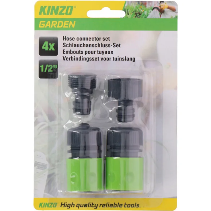 kupplungssatz für Gartenschlauch 1-2'' - 4 Stück