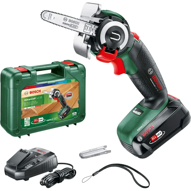 Bosch Advanced Cut 18 06033D5101 Power for All 18V Akku-Kettensäge mit Akku mit Ladegerät im Koffer – Bild 1