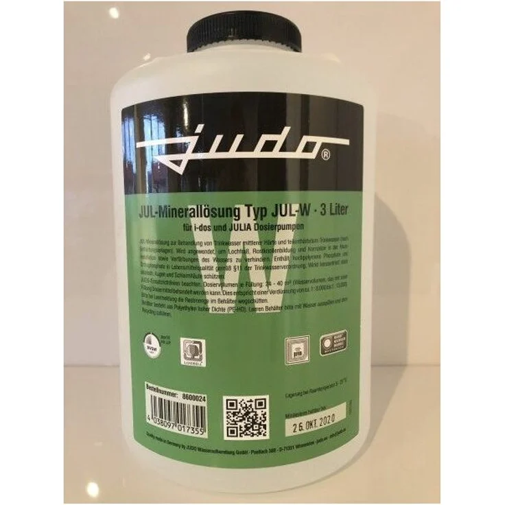 JUDO JUL-W Minerallösung für Härtegrad 1und2, Flasche 6 Liter grün, 8600025-SW12924 - Judo