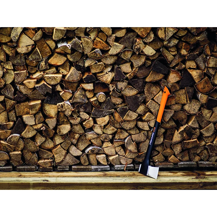 Fiskars Spaltaxt, Inklusive Klingen- und Transportschutz, Antihaftbeschichtet, Glasfaserverstärkter Kunststoff-Stiel, Schwarz-Orange, X17-M, 1,53 kg, 1015641 – Bild 2