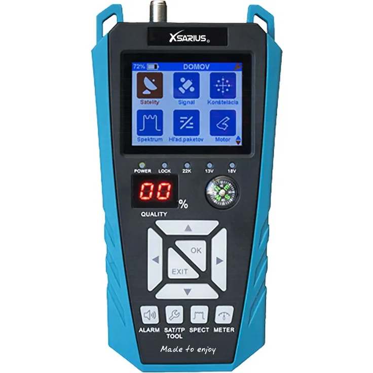 Xsarius Satmeter HD Easy Pro Ultra Satellitenfinder DVB-S2 - S2X, Profi Messgerät, Satellitenfinder, SAT-Messgerät, SAT-Zubehör, Lithium-Akku