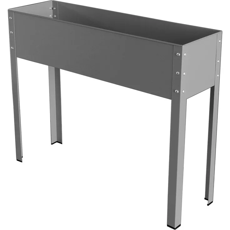 Bio Green Metallhochbeet Freising-XL, anthrazit, 100 x 30 x 80 cm, MHF-XL für Balkon & Terasse