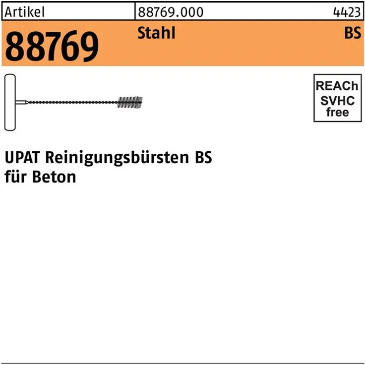 UPAT Reinigungsbürste R 88769 BS 10 - F. M 8 Stahl UPAT Reinigungsbürsten BS für Beton