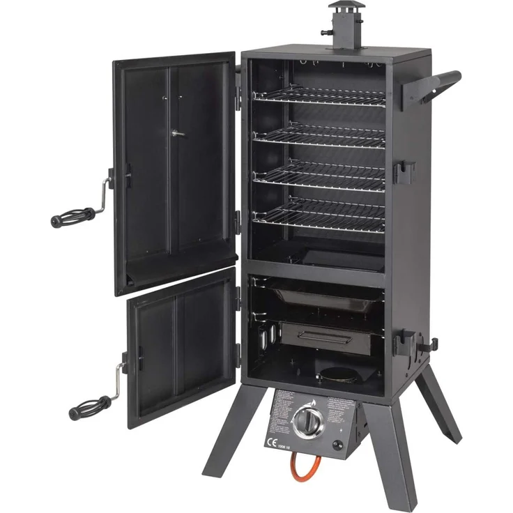 El Fuego Gasgrill/Smoker Räucherofen Standgrill Portland XL Grillfläche 4x 35x34cm mit Thermometer – Bild 3