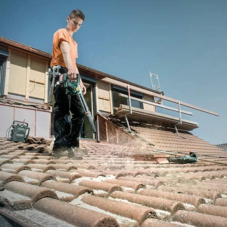 Metabo 602242850 Akku-Gebläse 18 V AG 18 156 m³-h Geschwindigkeitsregelung Schwarz, Grün, Rot Laubbläser – Bild 5