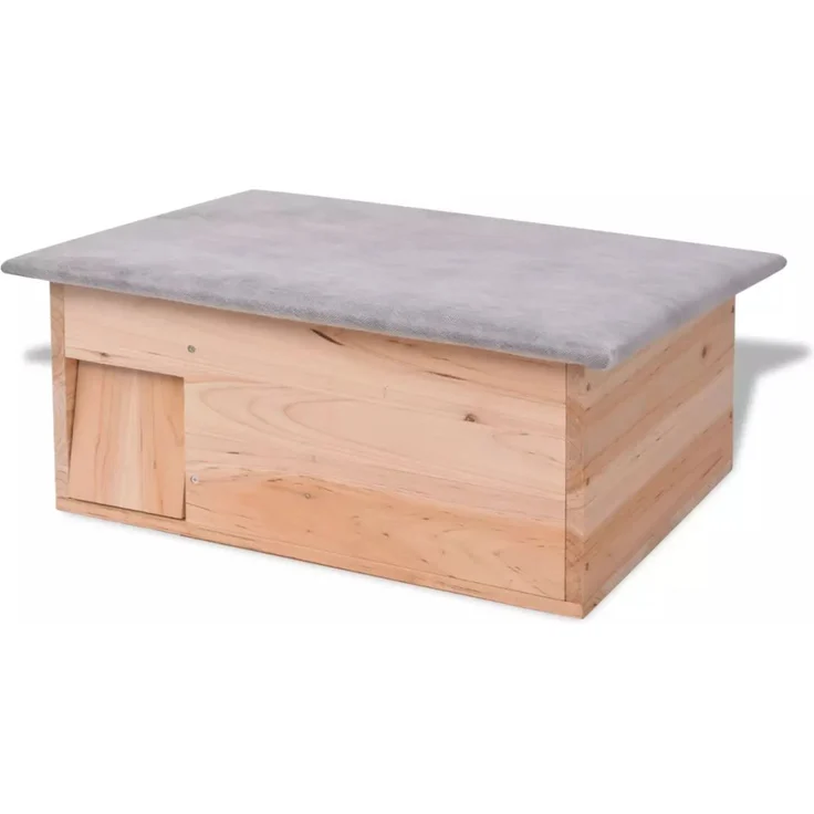vidaXL Igelhaus 45x33x22 cm Holz – Bild 1