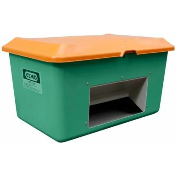 Cemo Streugutbehälter aus GfK - Volumen 400 l, mit Entnahmeöffnung, Behälter