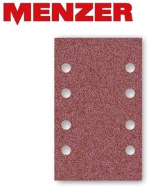 50 MENZER Klett-Schleifbögen f. Schwingschleifer, 133 x 80 mm - 8-Loch - K60 - Normalkorund