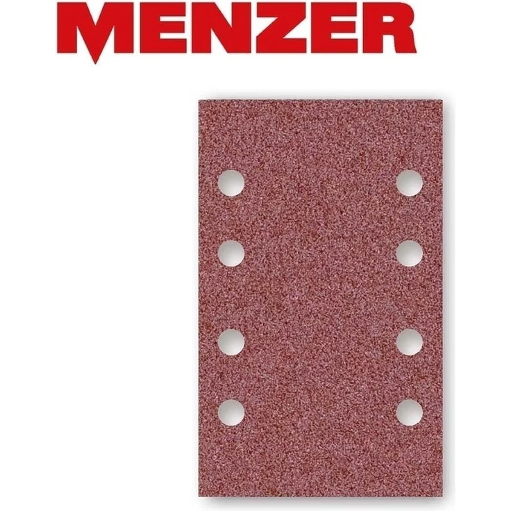 50 MENZER Klett-Schleifbögen f. Schwingschleifer, 133 x 80 mm - 8-Loch - K60 - Normalkorund