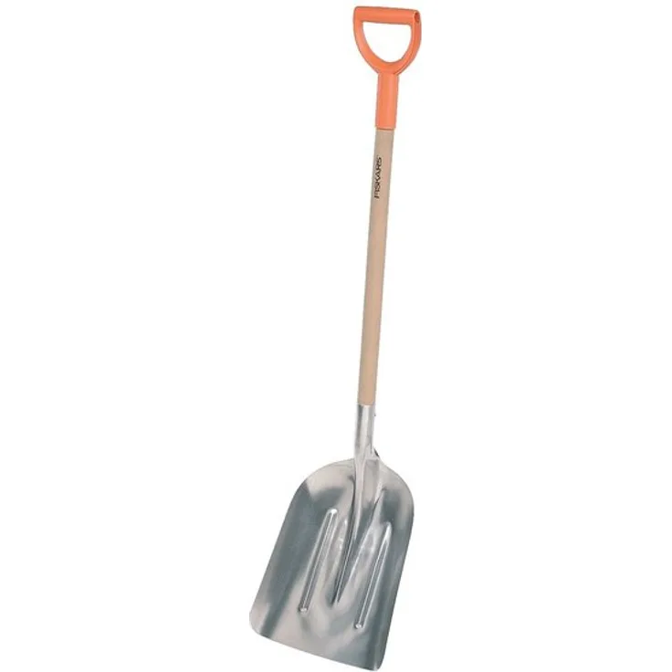Fiskars Schnee- und Kornschaufel, Blattbreite 31 cm, Aluminium-Blatt, Birkenholz-Stiel mit Kunststoff-Überzug, 1001637 - Preisvergleich
