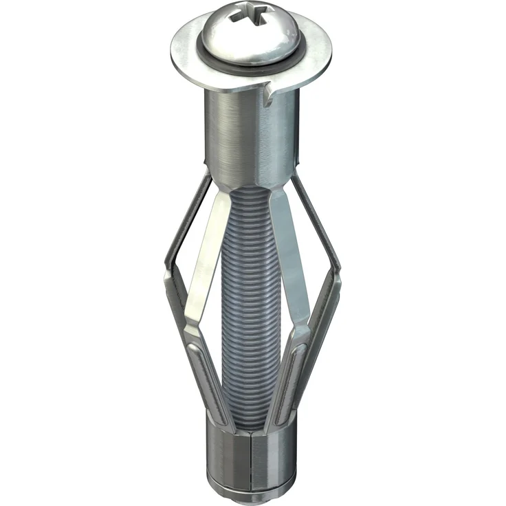TOX Metall-Hohlraumdübel Acrobat M6 x 65 mm verzinkt, für Befestigungen in Gipskartonplatten, 25 Stück, 035101131 – Bild 1