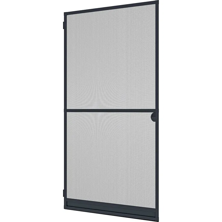 Windhager Insektenschutz Spannrahmen Expert Fliegengitter Alurahmen für Türen, individuell kürzbar, 120 x 240 cm, anthrazit, 04333