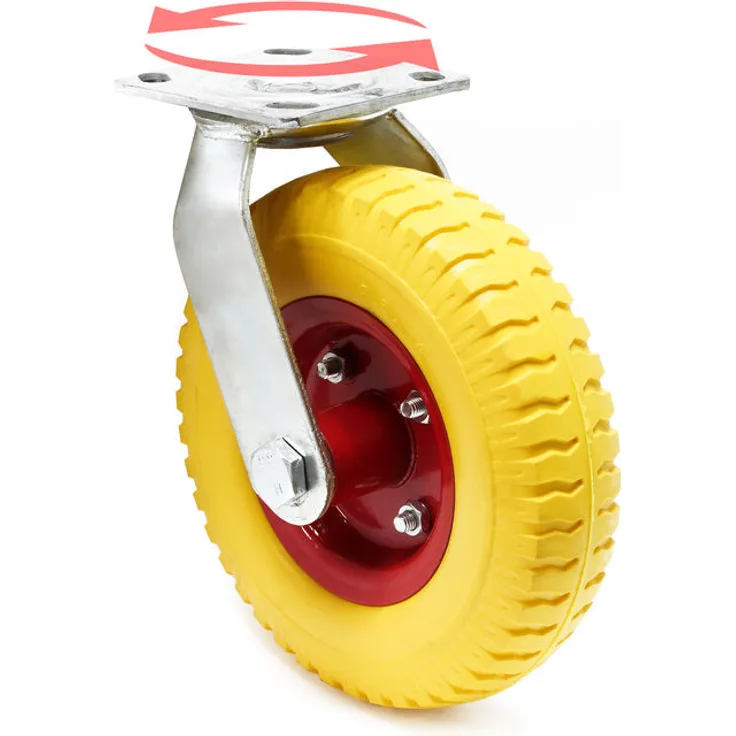 Transportrolle Bockrolle 220x58mm Lenkrolle mit schwingender Halterung pannensicher