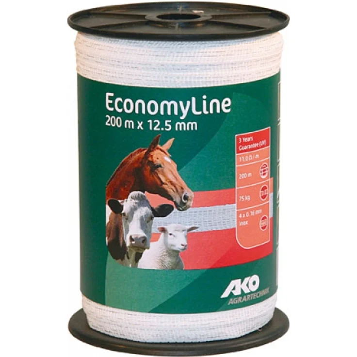 EconomyLine 12,5 mm Weideband Kerbl 44550 200 Meter Weidezaunband