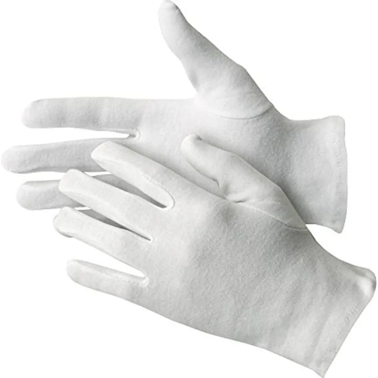 Jah Blanco:Tex 3101 Baumwollhandschuh 12 Paar oekotex mittelschwer weiß Gr. 9
