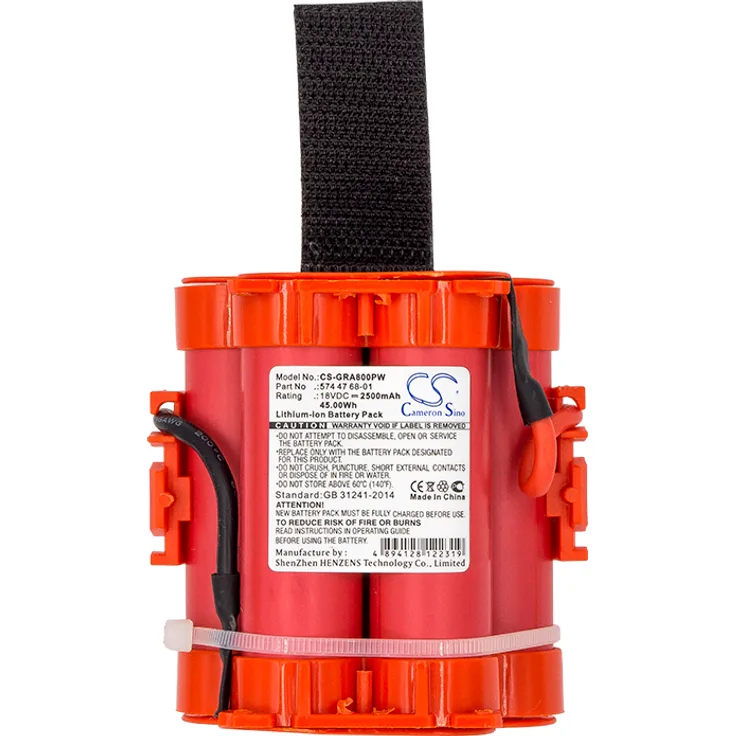 Cameron Sino Ersatzakku - CS-GRA800PW - FLYMO 1200 R - Gardena 505 69 73-20 - 18 Volt 2500mAh Li-Ion