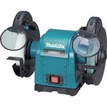 Makita GB801 Doppelschleifbock 205 mm, Schwarz, Cyan, 450 mm