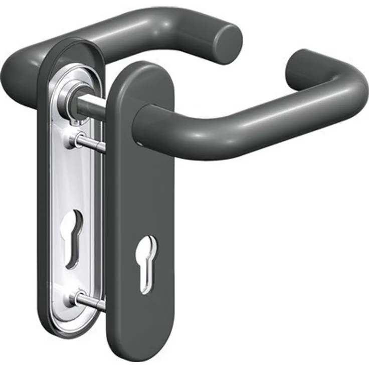 Hörmann Drückergarnitur FH'' ''FS-Drückergarnitur, U-Form, Kunststoff schwarz''''