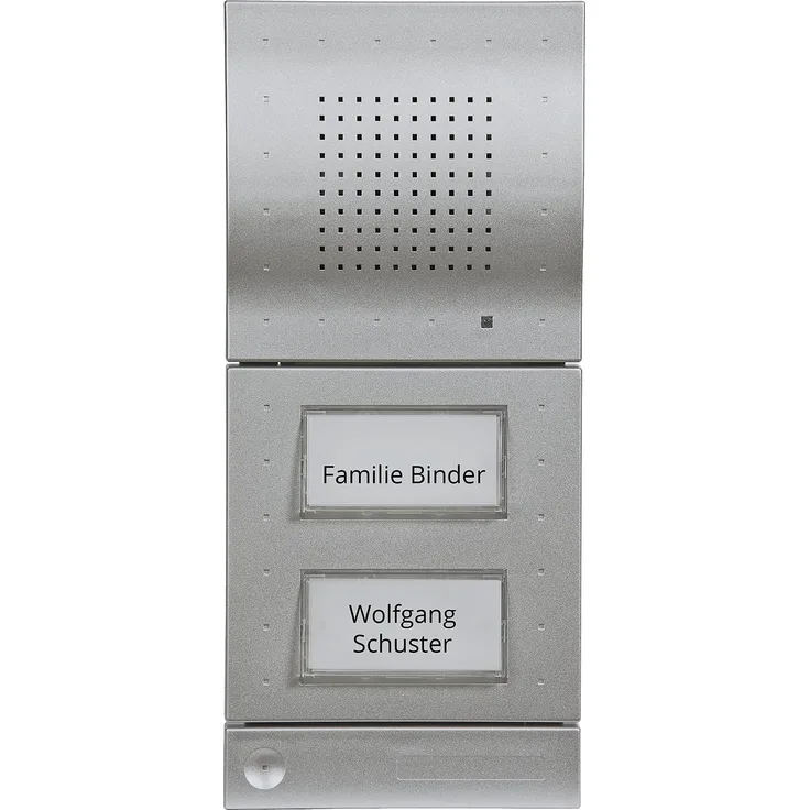 DoorLine Classic Silber Türsprechanlage, Klingel, Türöffner anschließbar, Haustelefon und Handy als Gegensprechanlage, Anschluss a-b 2-Draht