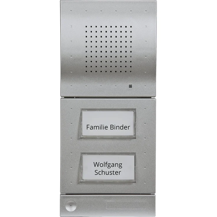 DoorLine Classic Silber Türsprechanlage, Klingel, Türöffner anschließbar, Haustelefon und Handy als Gegensprechanlage, Anschluss a-b 2-Draht