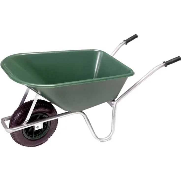 Pro-bau-tec Schubkarre 100 Liter bruchsichere PP-Mulde, grün
