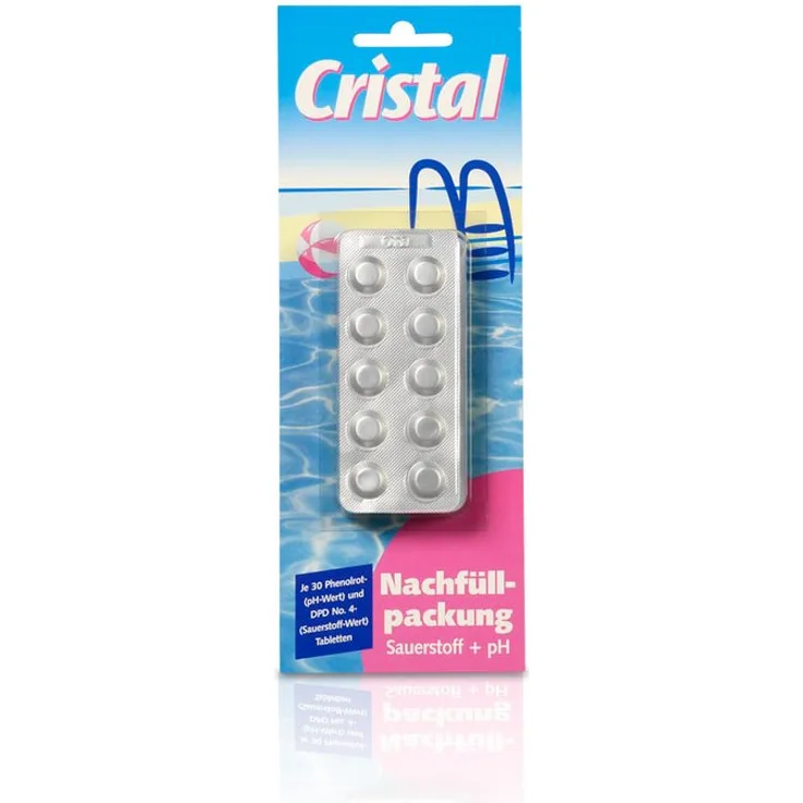 Cristal Ersatztabletten Sauerstoff + pH (2x 30 Stk.)