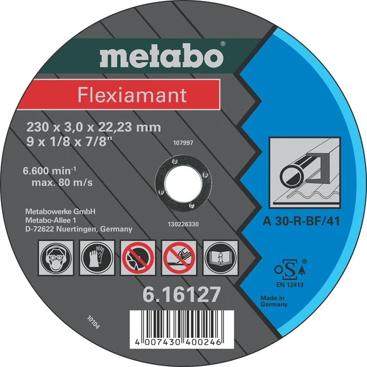 Metabo 782853 Flexiamant 230x3,0x22,2 Stahl
